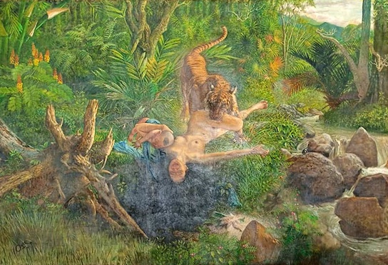 Woman and Tigers