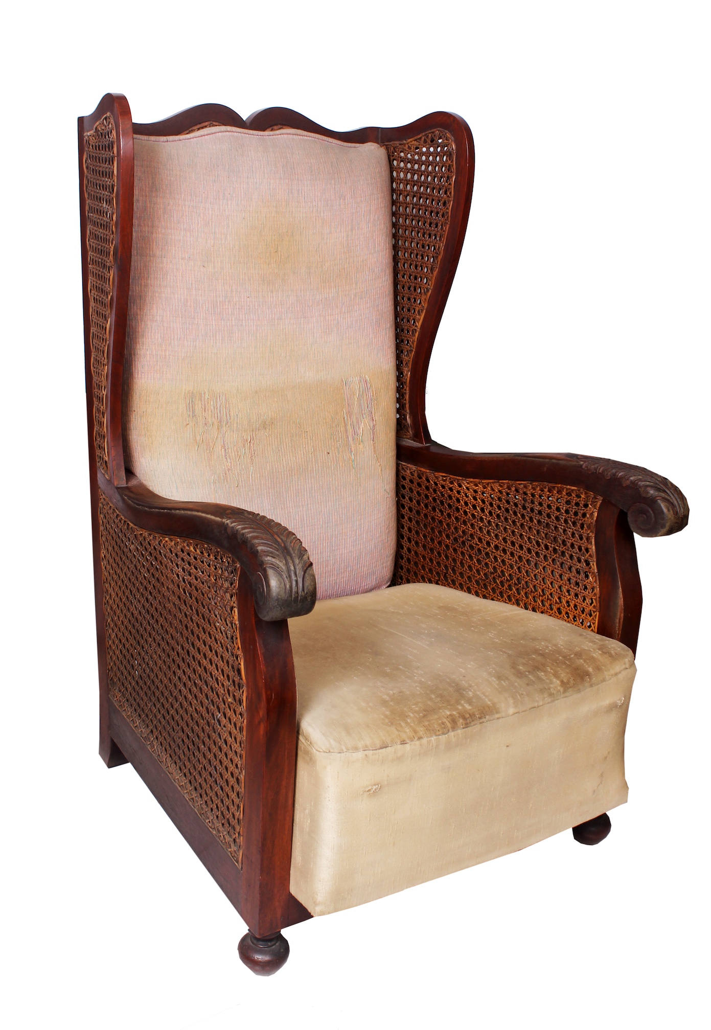 An art deco teak armchair